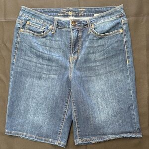 Seven7 Women's Mid-Blue Denim Bermuda Shorts